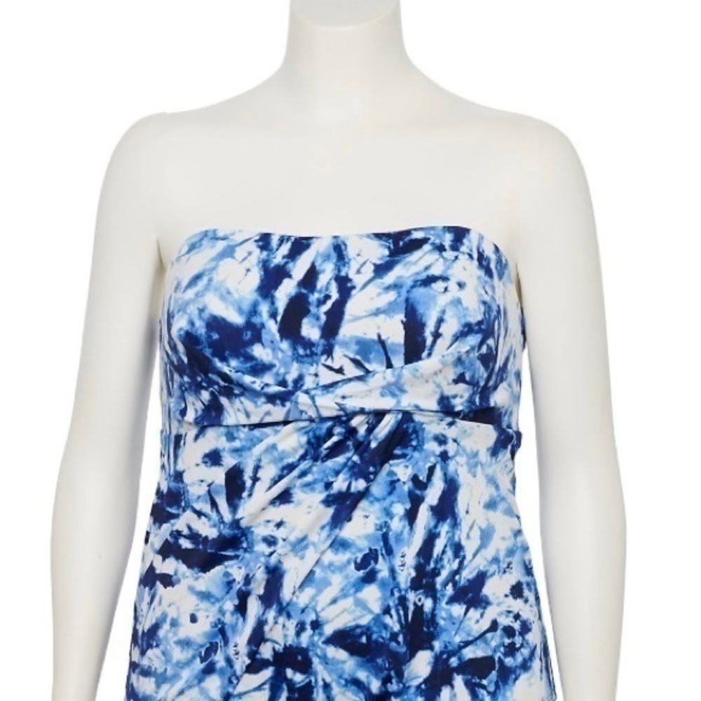 EVRI Print Bandeau One Piece Swimsuit
